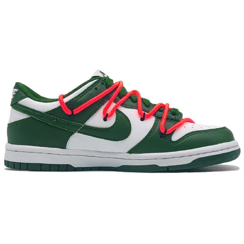 [Custom SAN Remo Green men's style]  Dunk Skateboarding Shoes Unisex Low-top Green/White