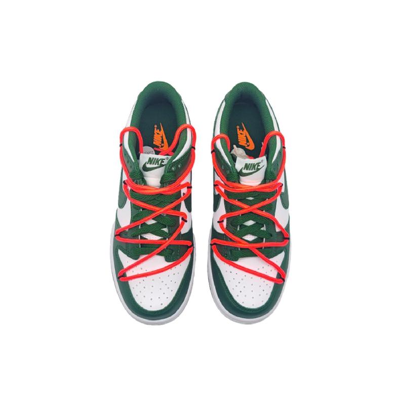 [Custom SAN Remo Green men's style]  Dunk Skateboarding Shoes Unisex Low-top Green/White