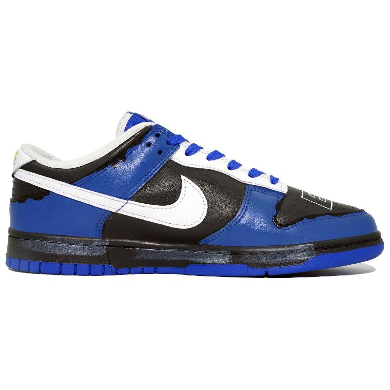 [Custom Free Gundam S-BOX]  Dunk Skateboarding Shoes Men Low-top Black/white/blue