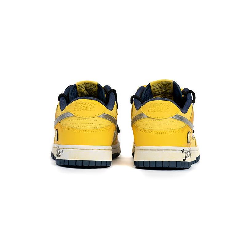 [Custom Men's yellow camouflage deconstructed shoelaces]  Dunk Skateboarding Shoes Men