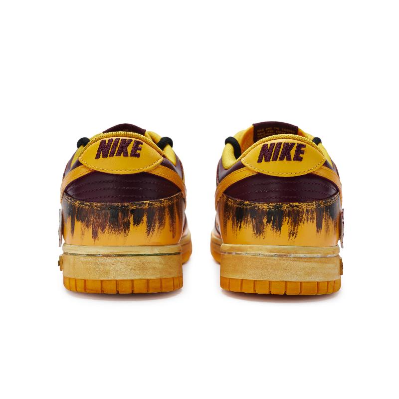 [Custom Men's cordon]  Dunk Skateboarding Shoes Men Low-top Burgundy