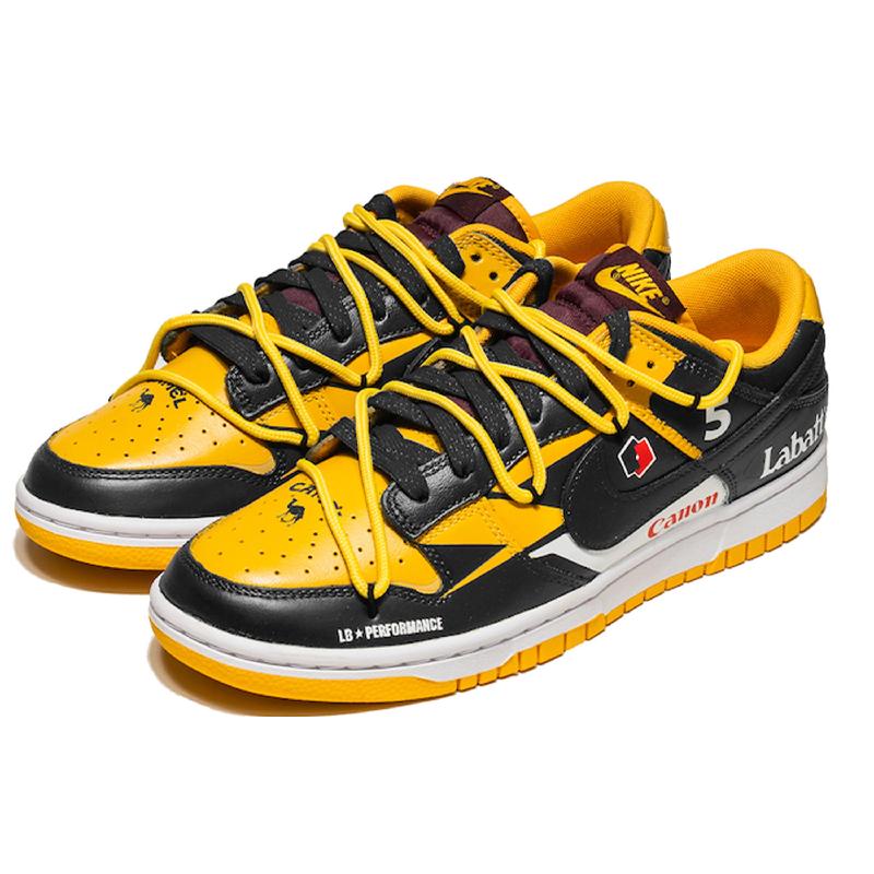 [Custom Boundless wind control]  Dunk Skateboarding Shoes Men Low-top Yellow/black