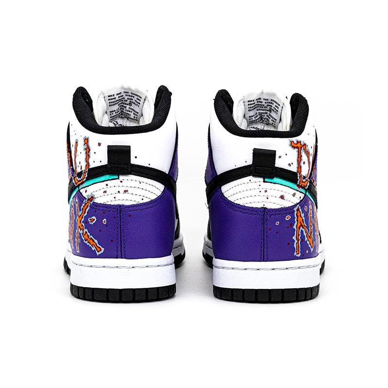 [Custom Street English Graffiti hand-drawn A]  Dunk Skateboarding Shoes Men