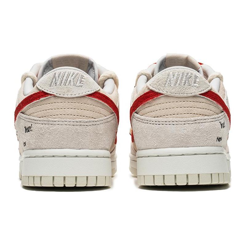 [Custom Men's beige and red lucky ones]  Dunk Skateboarding Shoes Men