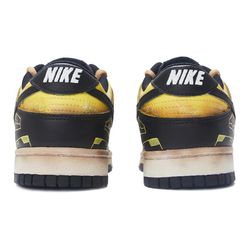 [Custom The men's mechanical battle armor is black and yellow]  Dunk Skateboarding Shoes Men