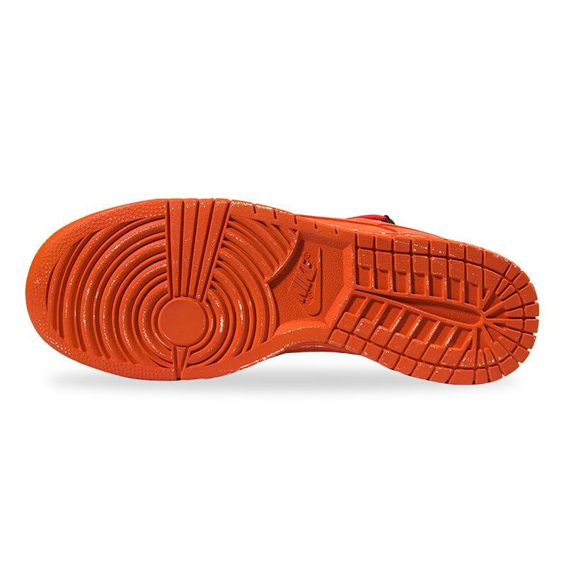 [Custom Aging signal orange]  Dunk Skateboarding Shoes Men Low-top Orange