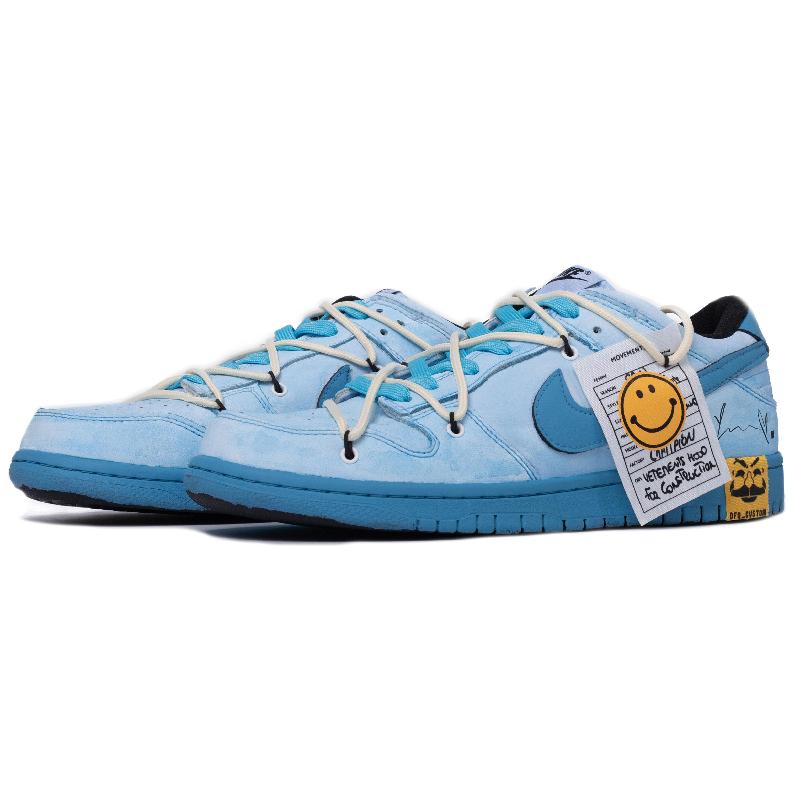 [Custom Men's style: Misty Glacier Blue]  Dunk Skateboarding Shoes Men