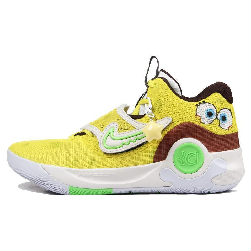 [Custom Back-to-school season sponge]  KD Trey 5 X Basketball Shoes Men Low-top Yellow/Brown