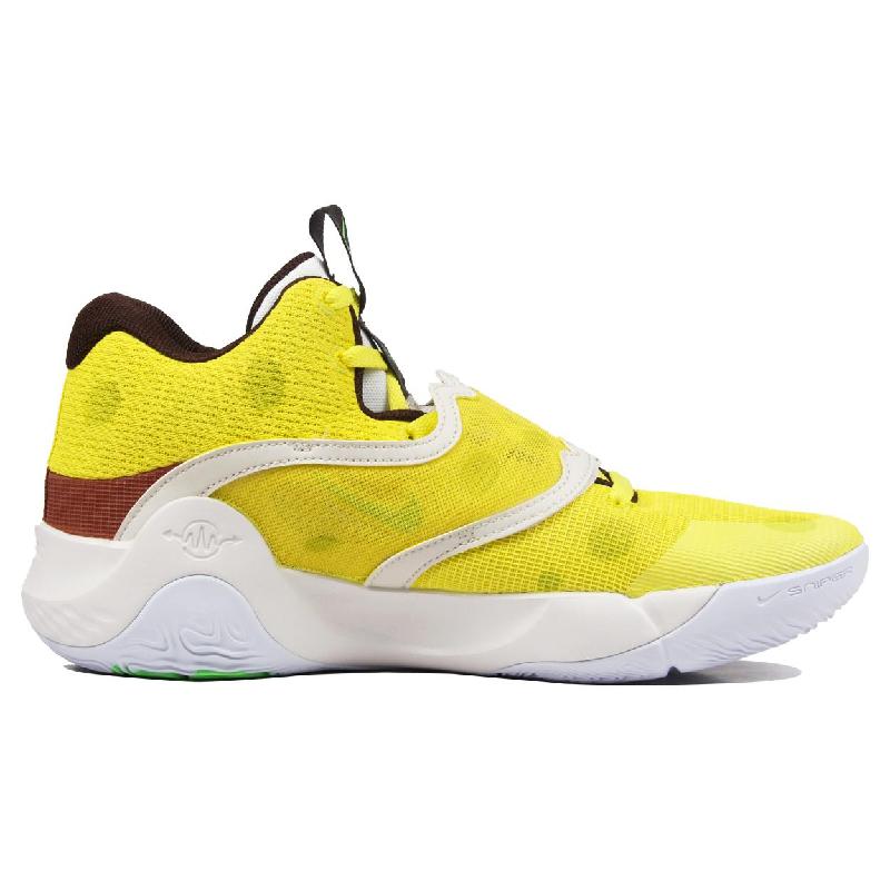 [Custom Back-to-school season sponge]  KD Trey 5 X Basketball Shoes Men Low-top Yellow/Brown