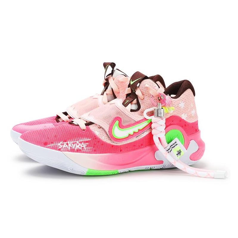 [Custom VAM Cherry Blossom]  KD Trey 5 X Basketball Shoes Men Mid-Top White