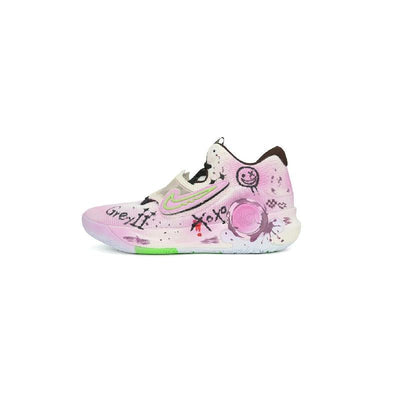 [Custom Rap graffiti]  KD Trey 5 X Basketball Shoes Men Low-Top White/Pink