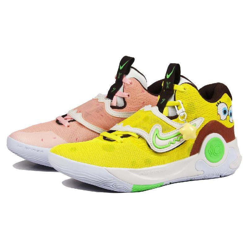 [Custom Back-to-school Season - Sponge Starfish]  KD Trey 5 X Basketball Shoes Low-top Yellow/pink/white