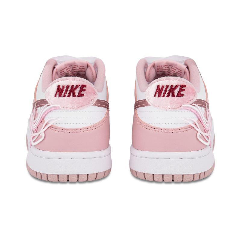 [Custom "Pink Love"]  Dunk Skateboarding Shoes Women's Low-top Pink