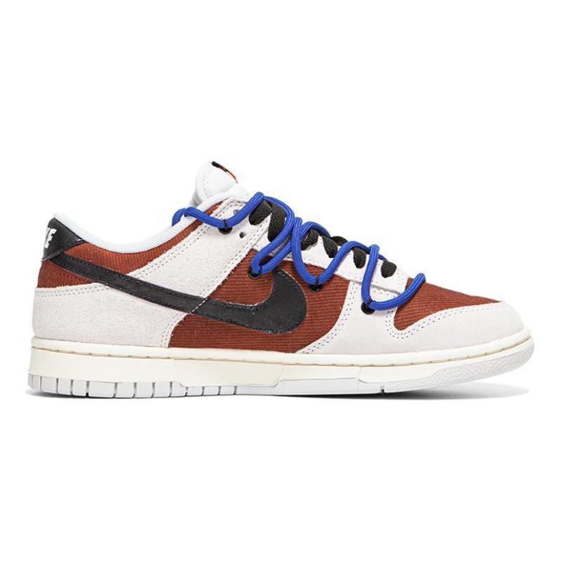 [Custom Men's red racing car]  Dunk Skateboarding Shoes Men Low-top Beige/Red