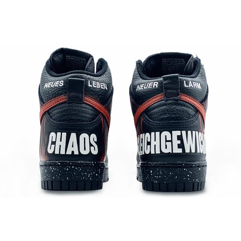 [Custom Burning Soul]  Dunk Skateboarding Shoes Unisex Black/Red