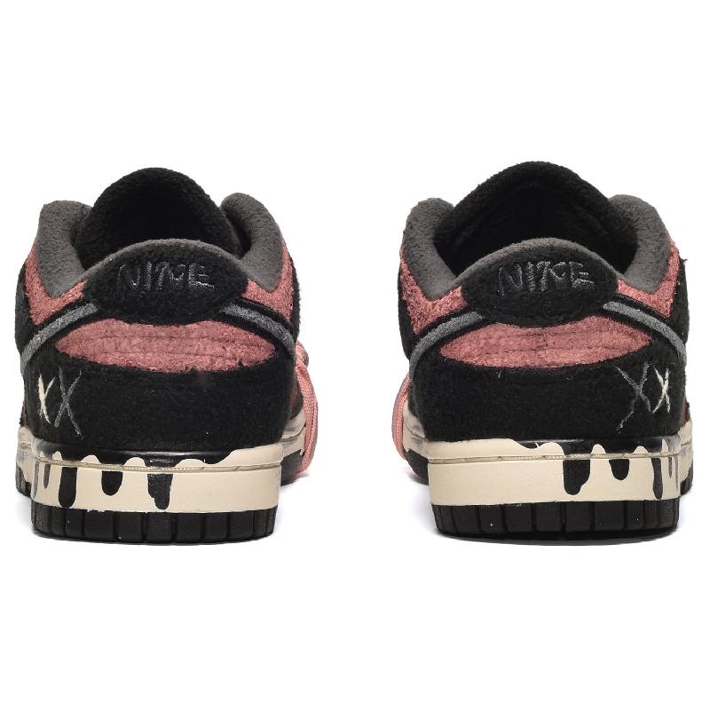 [Custom Women's melted plush black powder]  Dunk Skateboarding Shoes Women's