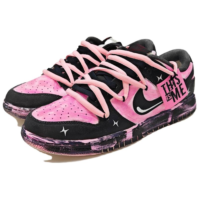 [Custom team66 Midnight Blush]  Dunk Skateboarding Shoes Men