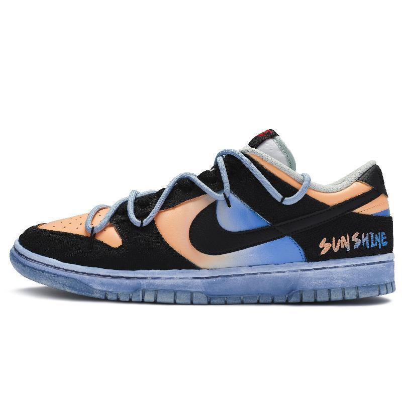 [Custom Men's California sunset black orange blue]  Dunk Skateboarding Shoes Men