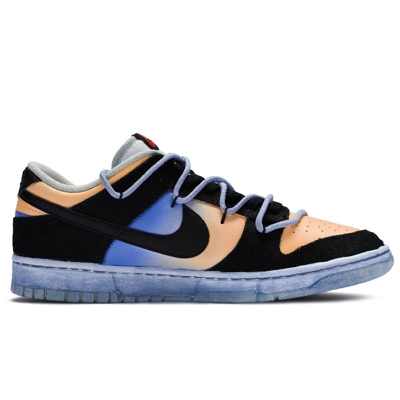 [Custom Men's California sunset black orange blue]  Dunk Skateboarding Shoes Men