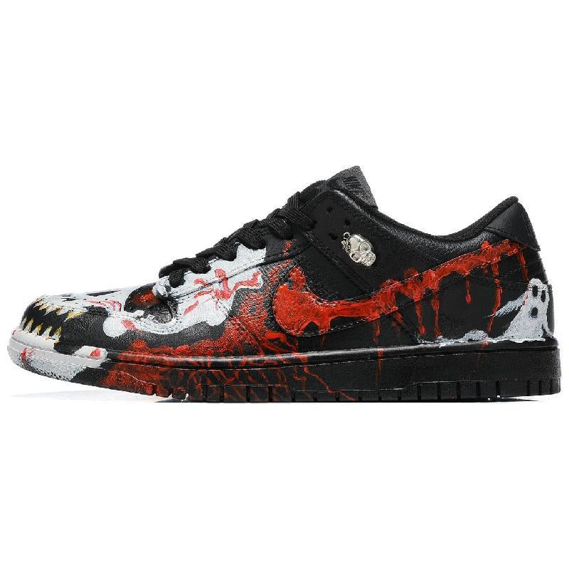 [Custom Halloween Skull]  Dunk Skateboarding Shoes Men