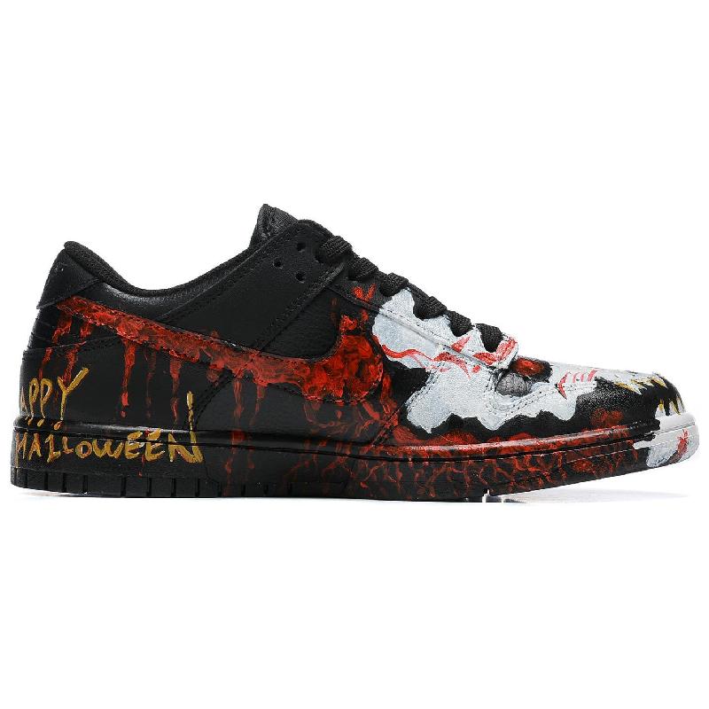 [Custom Halloween Skull]  Dunk Skateboarding Shoes Men