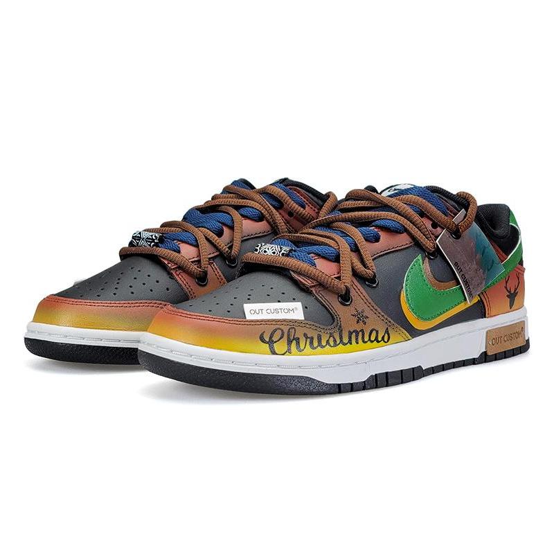[Custom Elk Forest]  Dunk Skateboarding Shoes Men Low-top Black/White/Yellow/Orange/Brown/Green