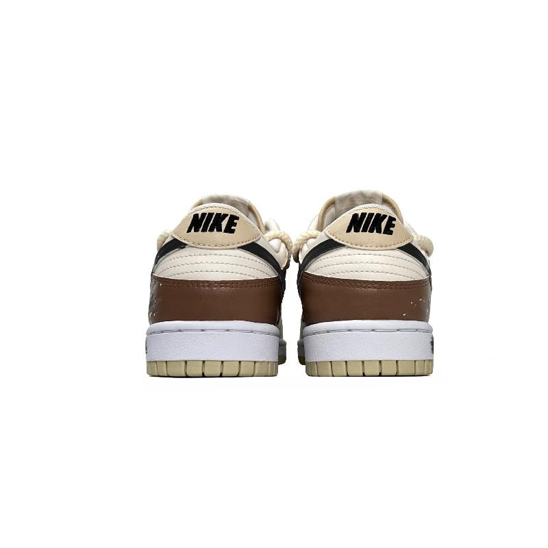 [Custom Mocha graffiti men's style in yellow and brown]  Dunk Skateboarding Shoes Men