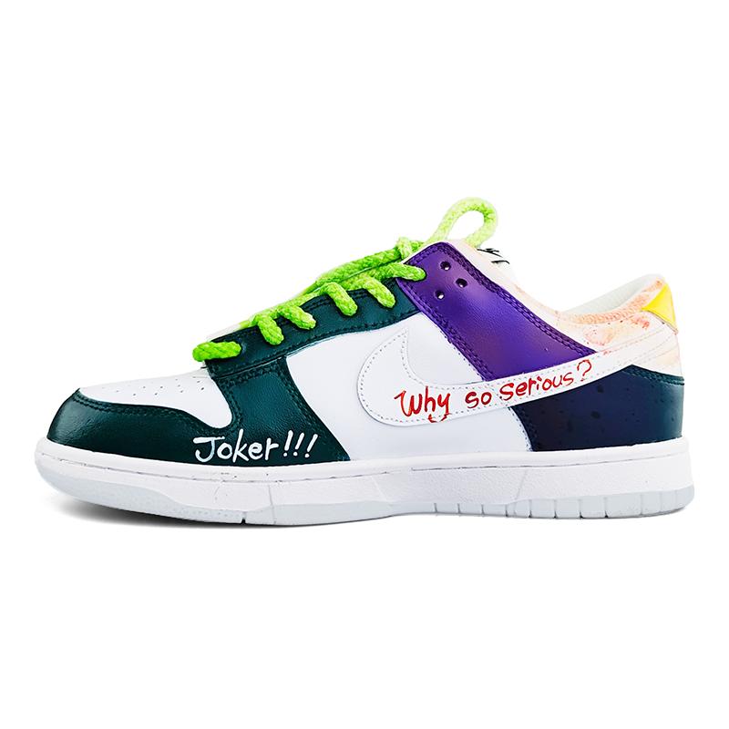 [Custom Doodle 2 Male E]  Dunk Skateboarding Shoes Spilt Color Shoes Men
