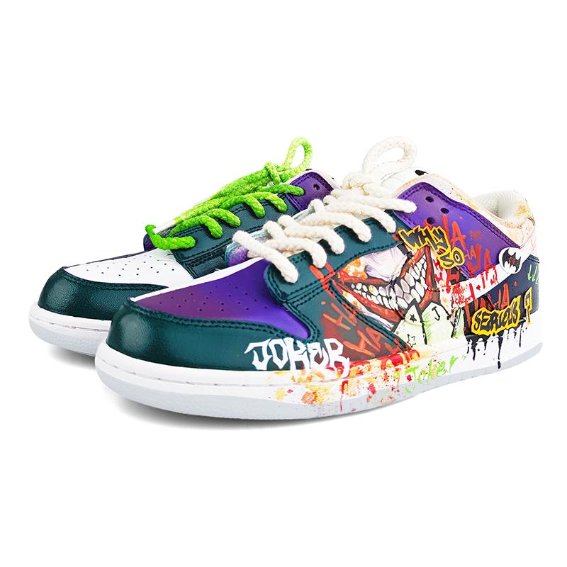 [Custom Doodle 2 Male E]  Dunk Skateboarding Shoes Spilt Color Shoes Men