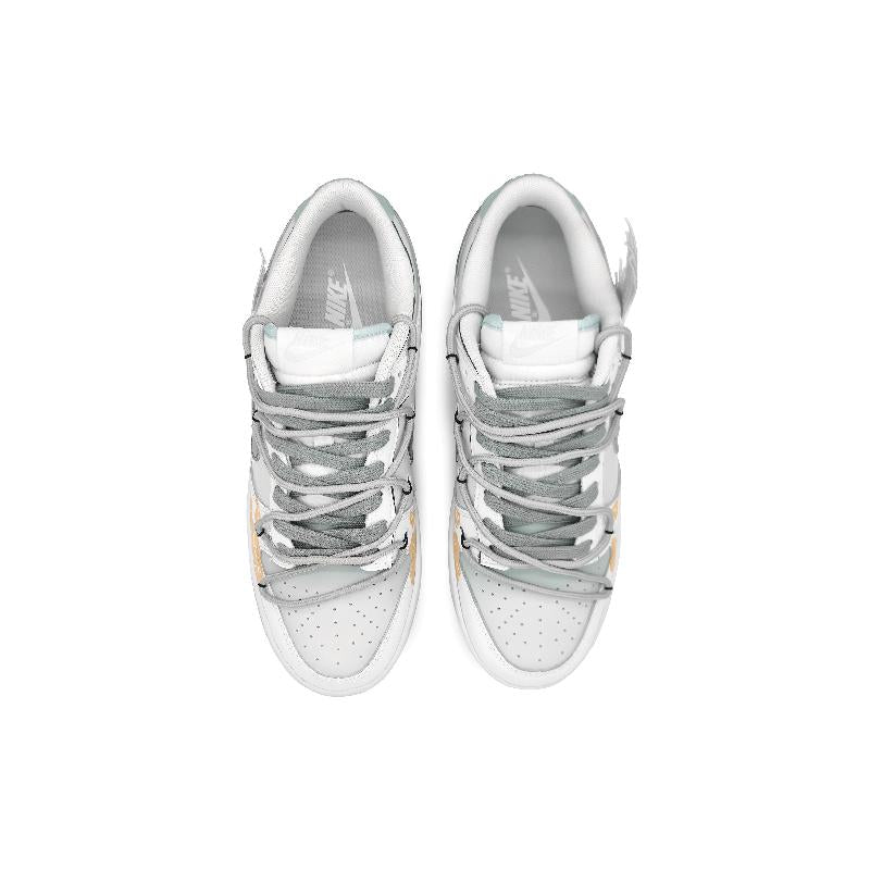 [Custom White Phoenix Yinfei Men's Grey gold version]  Dunk Skateboarding Shoes Men