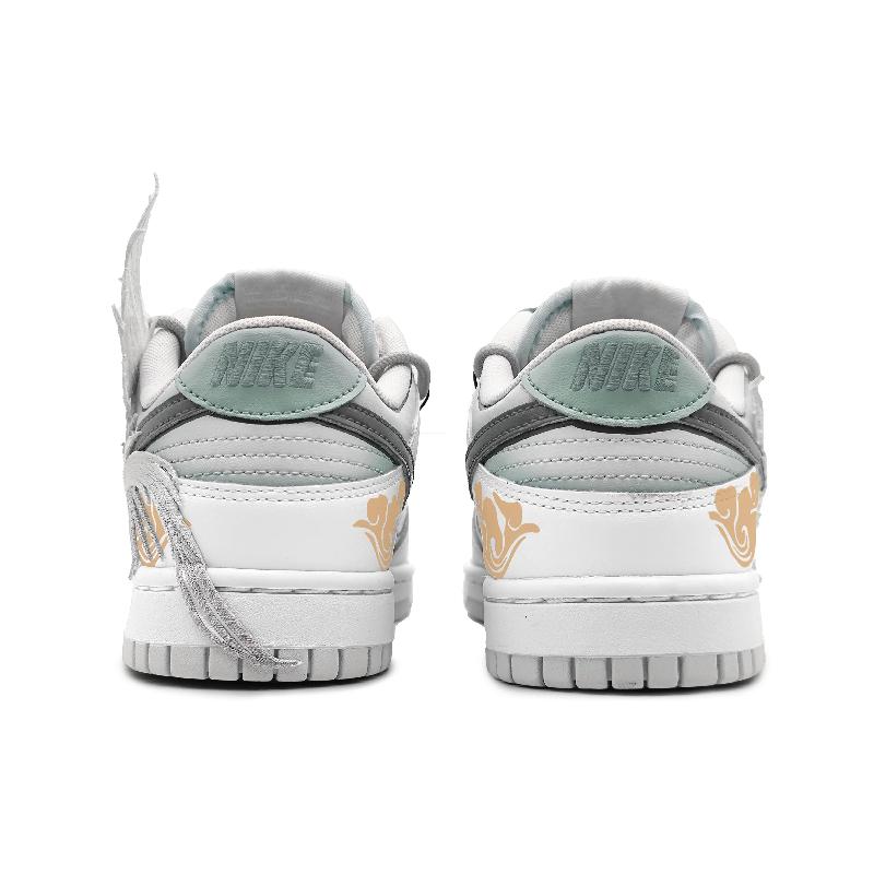 [Custom White Phoenix Yinfei Men's Grey gold version]  Dunk Skateboarding Shoes Men