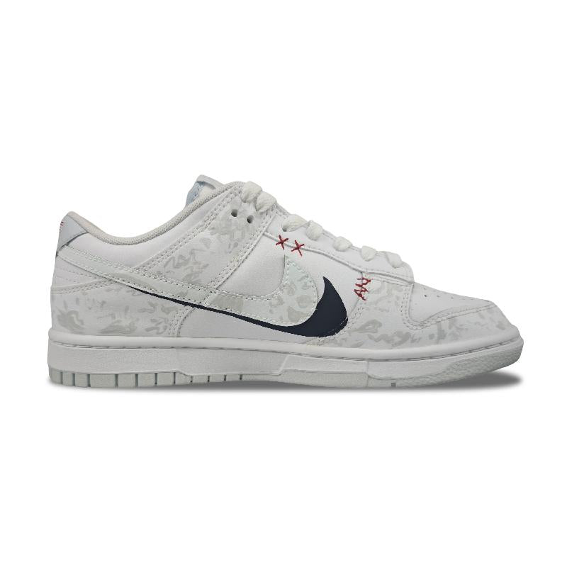 [Custom Eternal silent words]  Dunk Skateboarding Shoes Men Low-top Grey / Red