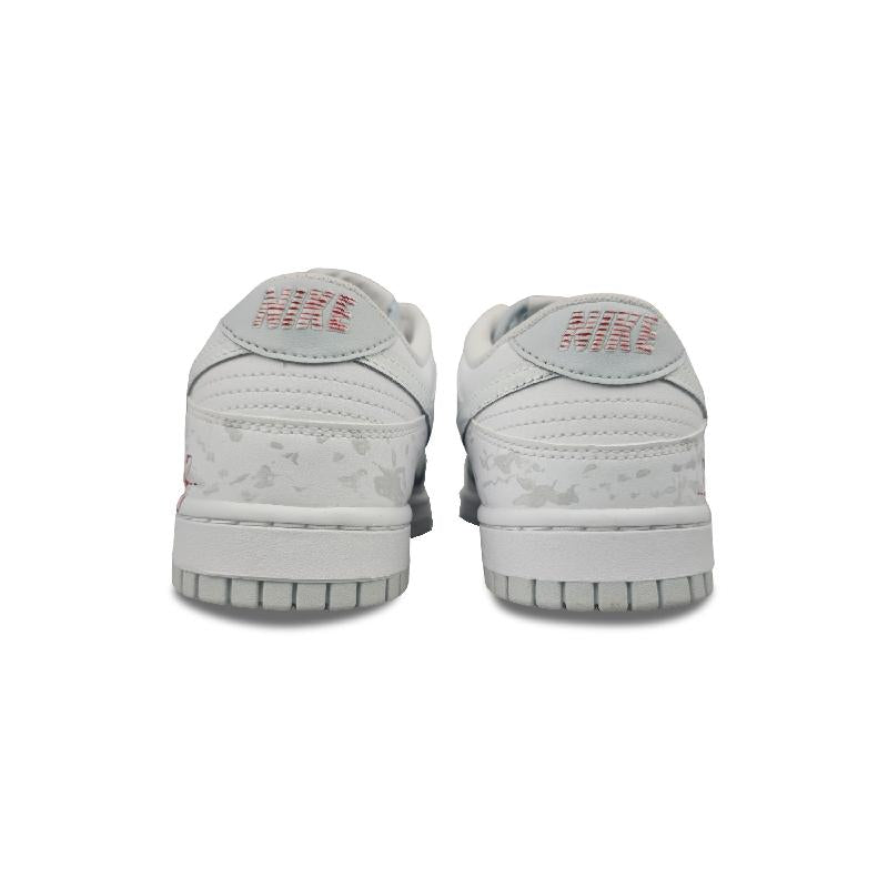 [Custom Eternal silent words]  Dunk Skateboarding Shoes Men Low-top Grey / Red