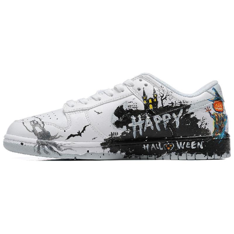 [Custom Halloween Ghost Castle]  Dunk Skateboarding Shoes Men