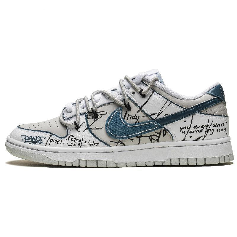 [Custom A line of starry wishes]  Dunk Skateboarding Shoes Men Low-top Black