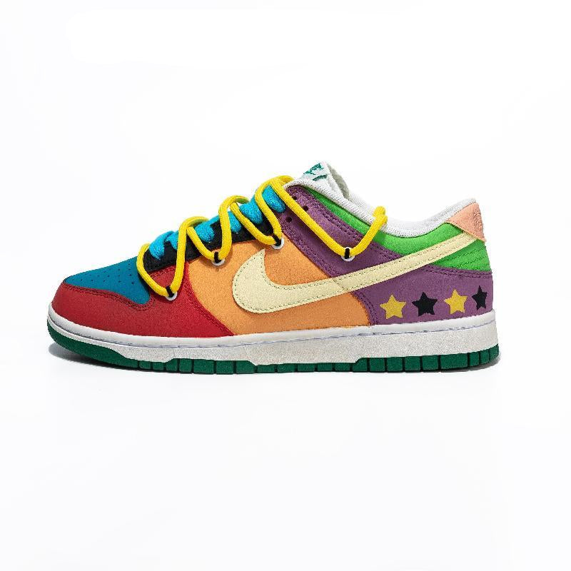 [Custom Men's Powerpuff Girls]  Dunk Skateboarding Shoes Men Low-top Red/Orange/Purple