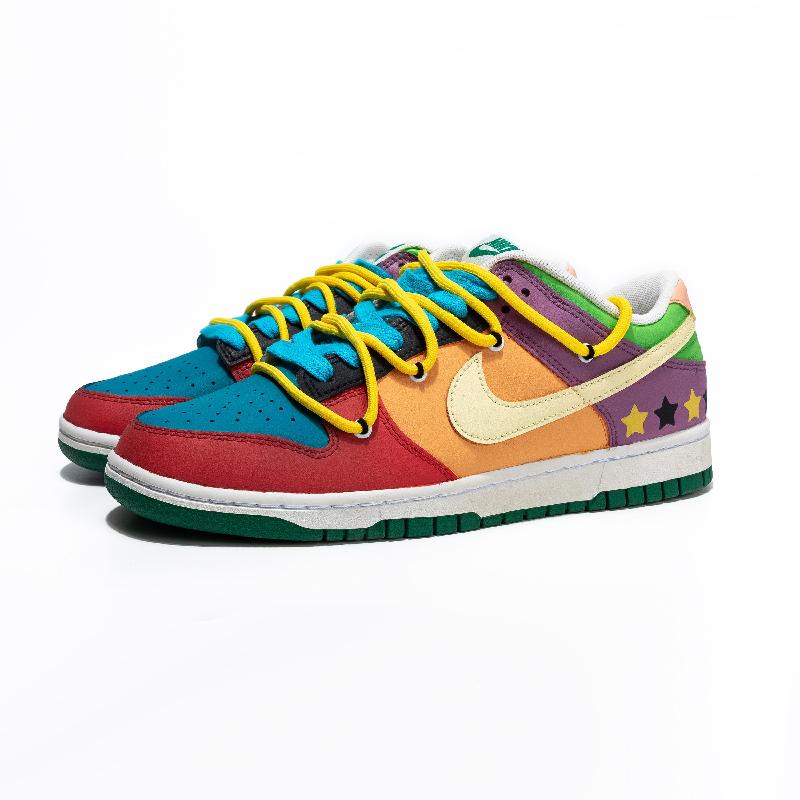 [Custom Men's Powerpuff Girls]  Dunk Skateboarding Shoes Men Low-top Red/Orange/Purple