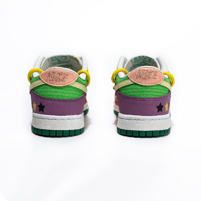 [Custom Men's Powerpuff Girls]  Dunk Skateboarding Shoes Men Low-top Red/Orange/Purple