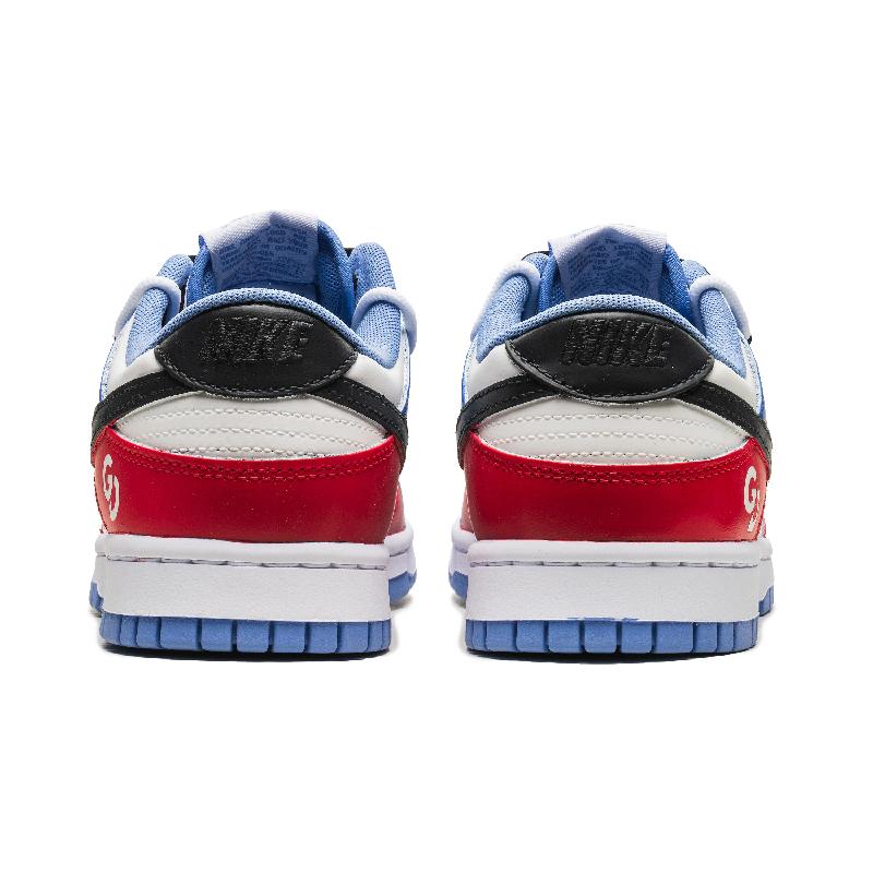 [Custom The cold winter is vast and clear]  Dunk Skateboarding Shoes Unisex Low-top White/Blue