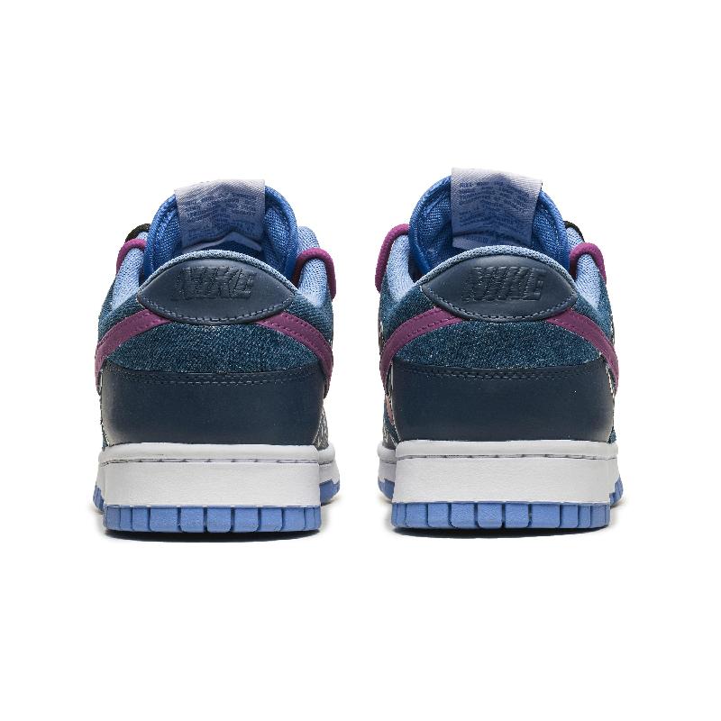 [Custom Bibo Cashew Nuts]  Dunk Skateboarding Shoes Unisex Low-top Purple/Blue