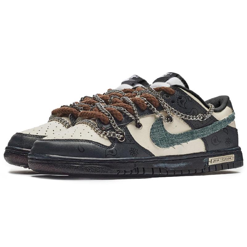 [Custom Men's confinement S-BOX]  Dunk Low Skateboarding shoes Men