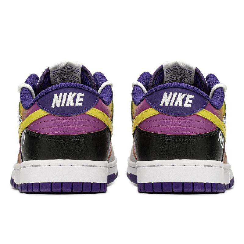 [Custom Sunset Beach]  Dunk Skateboarding Shoes Men Low-top Black/purple