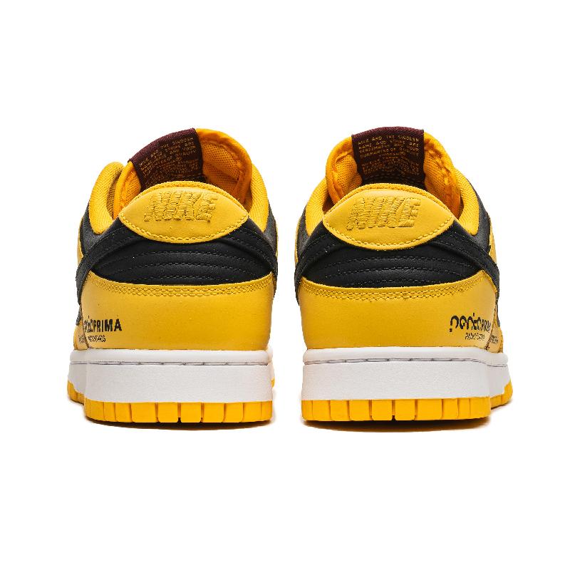 [Custom Dazzling radiance]  Dunk Skateboarding Shoes Men Low-top Yellow/black