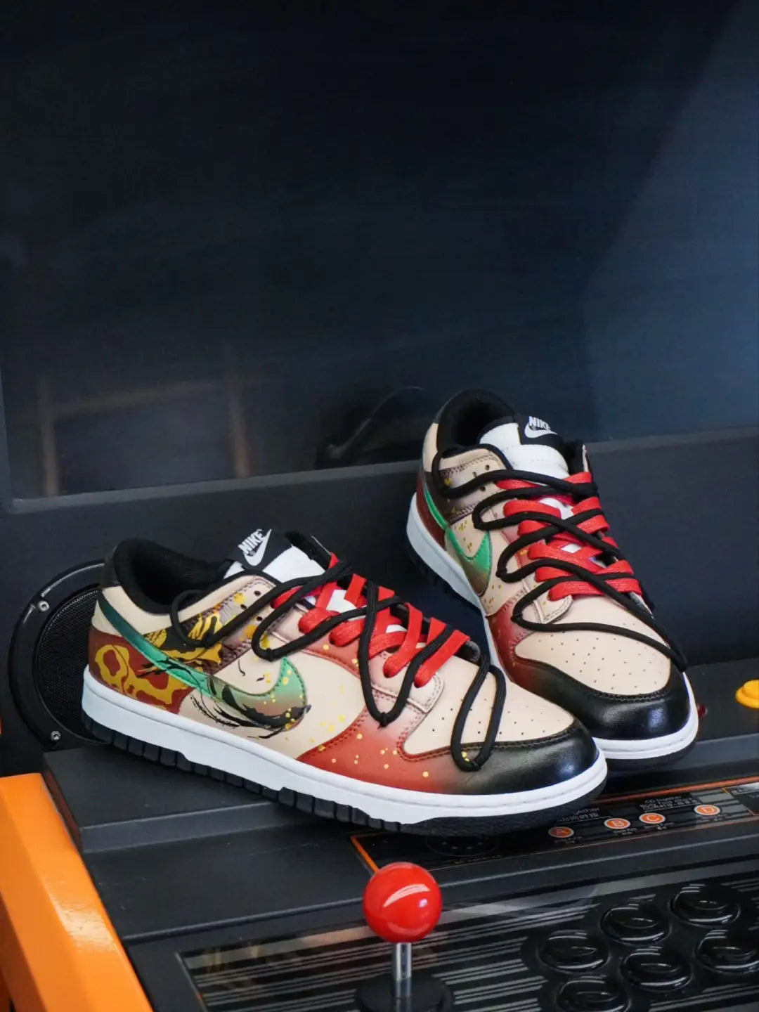 [Custom Ink-wash koi]  Dunk Skateboarding Shoes Men