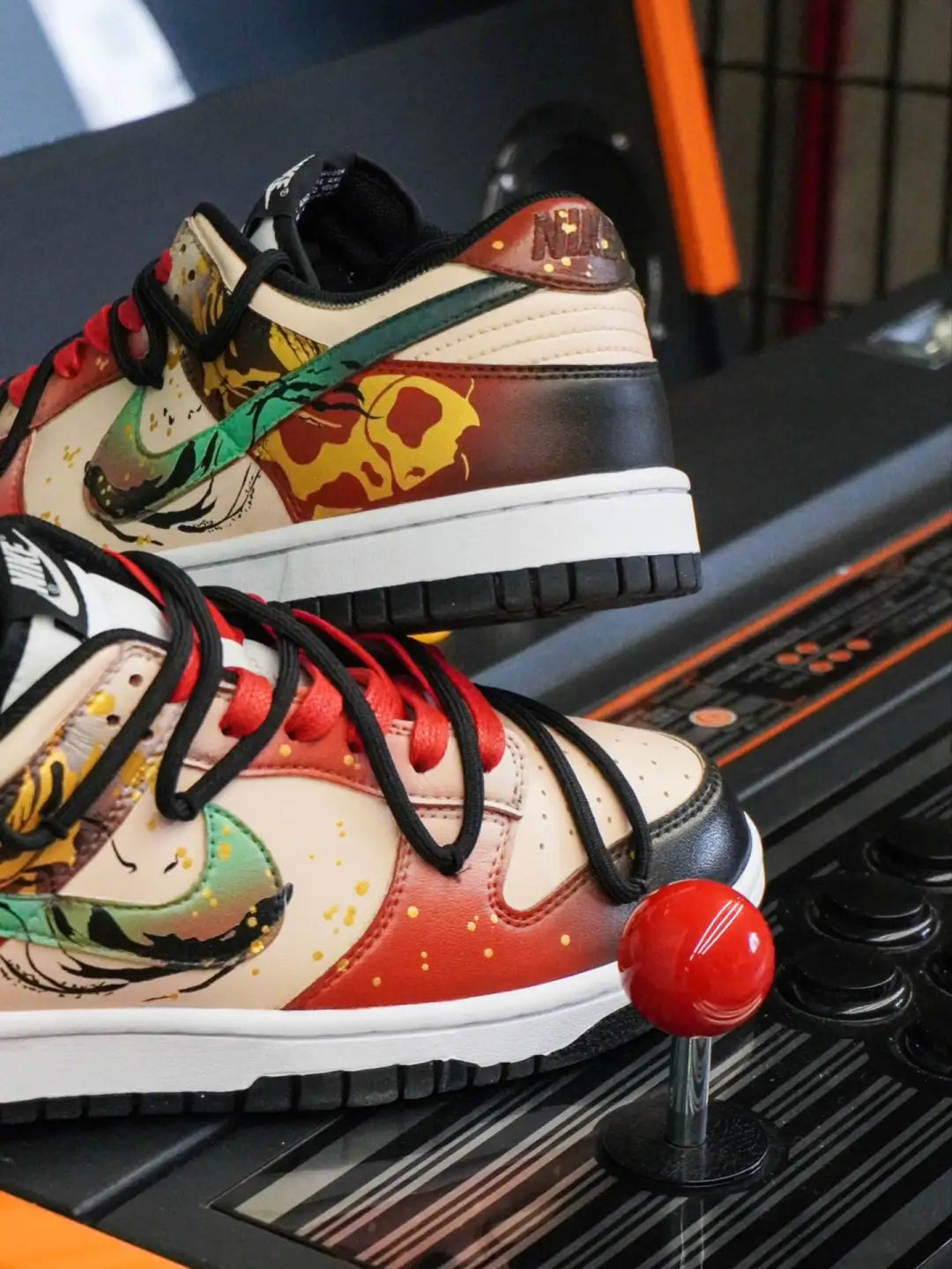 [Custom Ink-wash koi]  Dunk Skateboarding Shoes Men