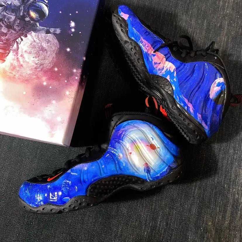 [Custom Star Astronauts] Foamposite One Mid-top Retro Basketball Shoes Unisex