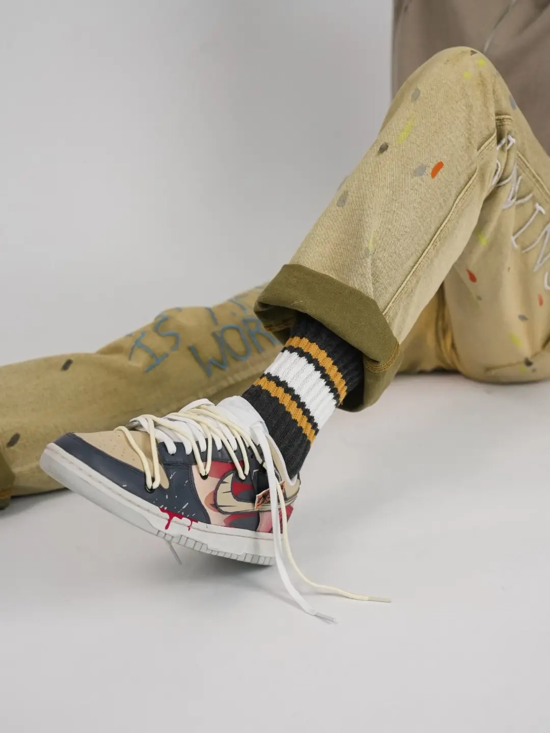 [Custom Dark Harvest] Dunk Skateboarding Shoes Unisex Low-top Black/Red