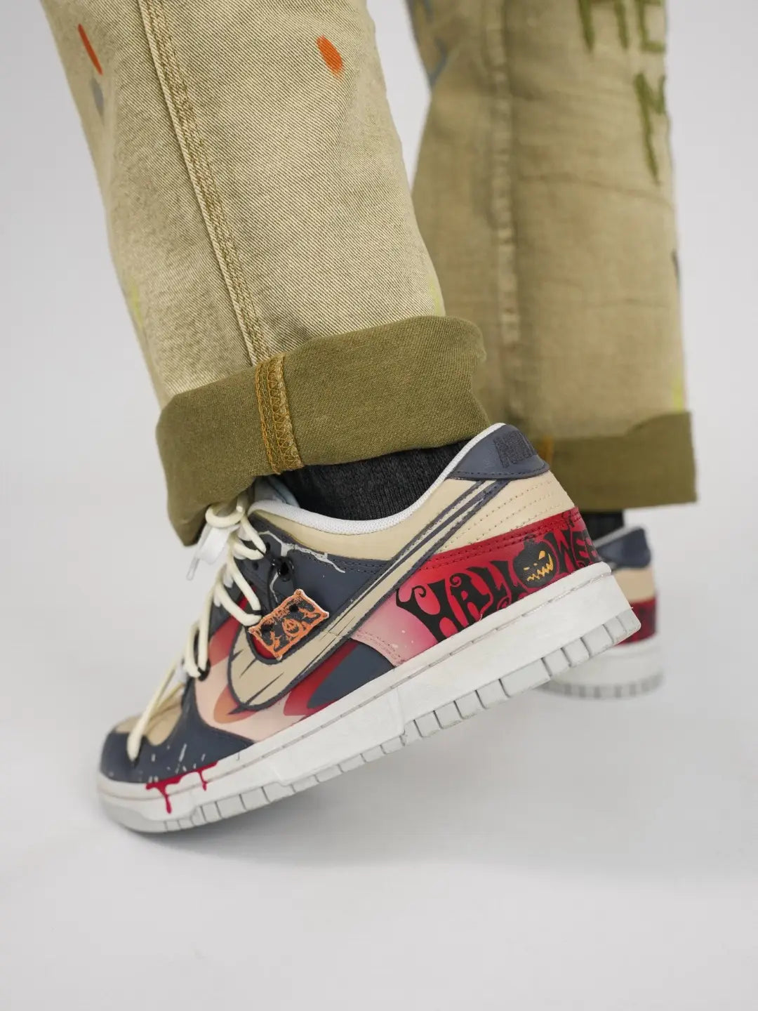 [Custom Dark Harvest] Dunk Skateboarding Shoes Unisex Low-top Black/Red