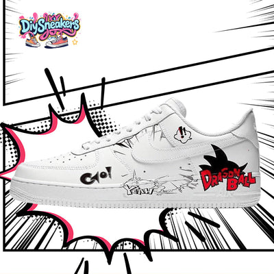 [Custom Salute to Dragon Ball]  Air Force 1 Skateboarding Shoes Men Low-top White/black