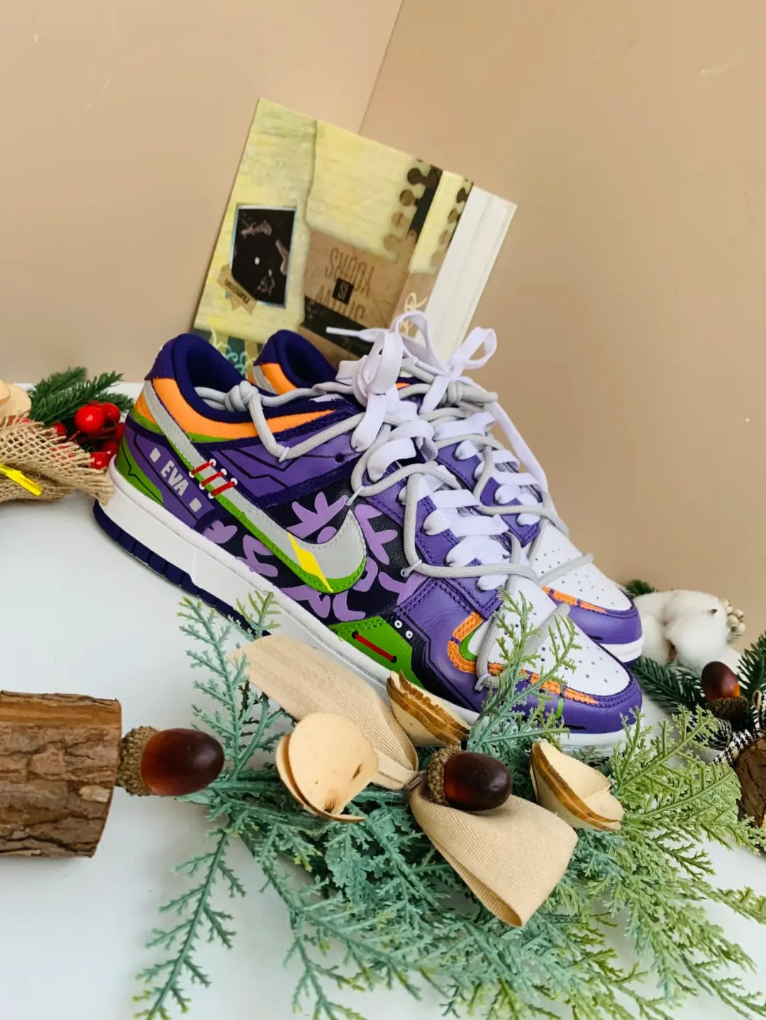 Shark - Custom Graffiti Skateboarding  Shoes Dunk Low Unisex